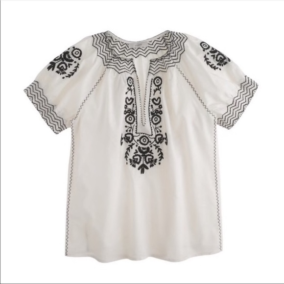 J. Crew embroidered blouse - Picture 2 of 3